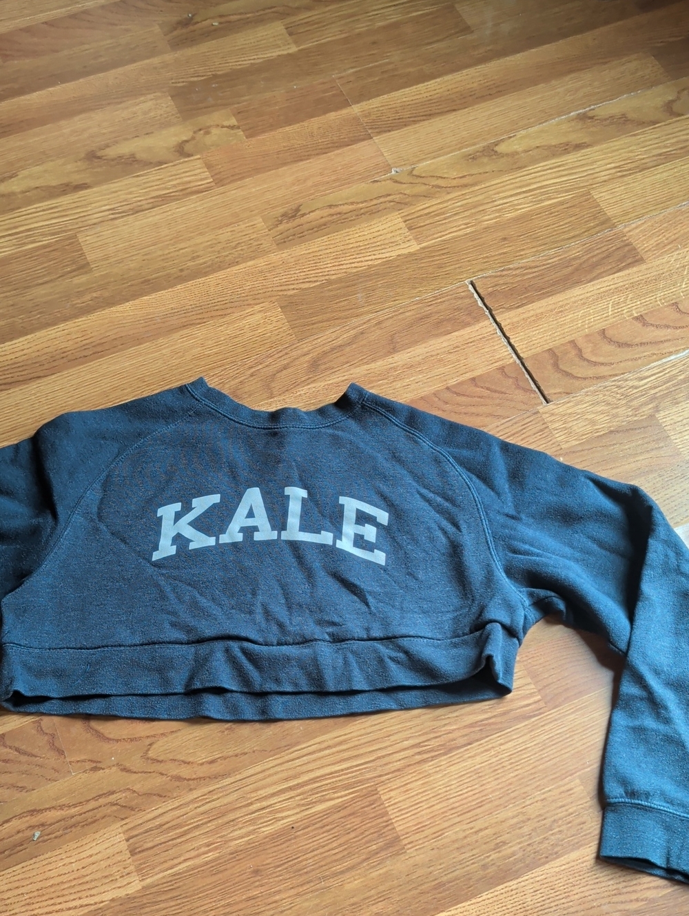 Cropped Women's Sweatshirt - Charcoal